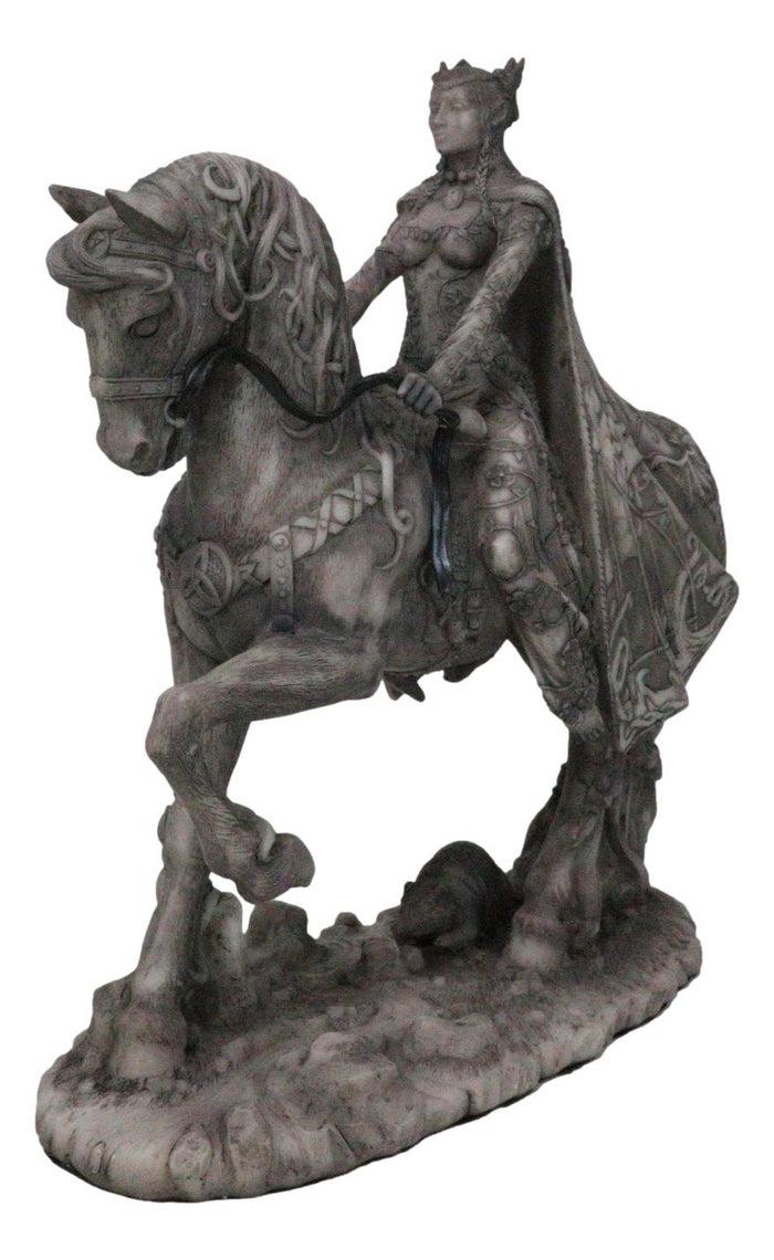 ebros gift Celtic Moon Goddess Rhiannon Riding Horse in Arberth Clay Finish Figurine