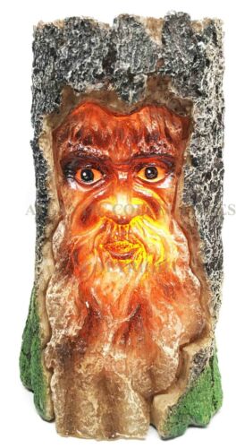 Ebros Gift Celtic Pagan Rebirth Deity Greenman In Carved Bark Look LED Night Light Figurine