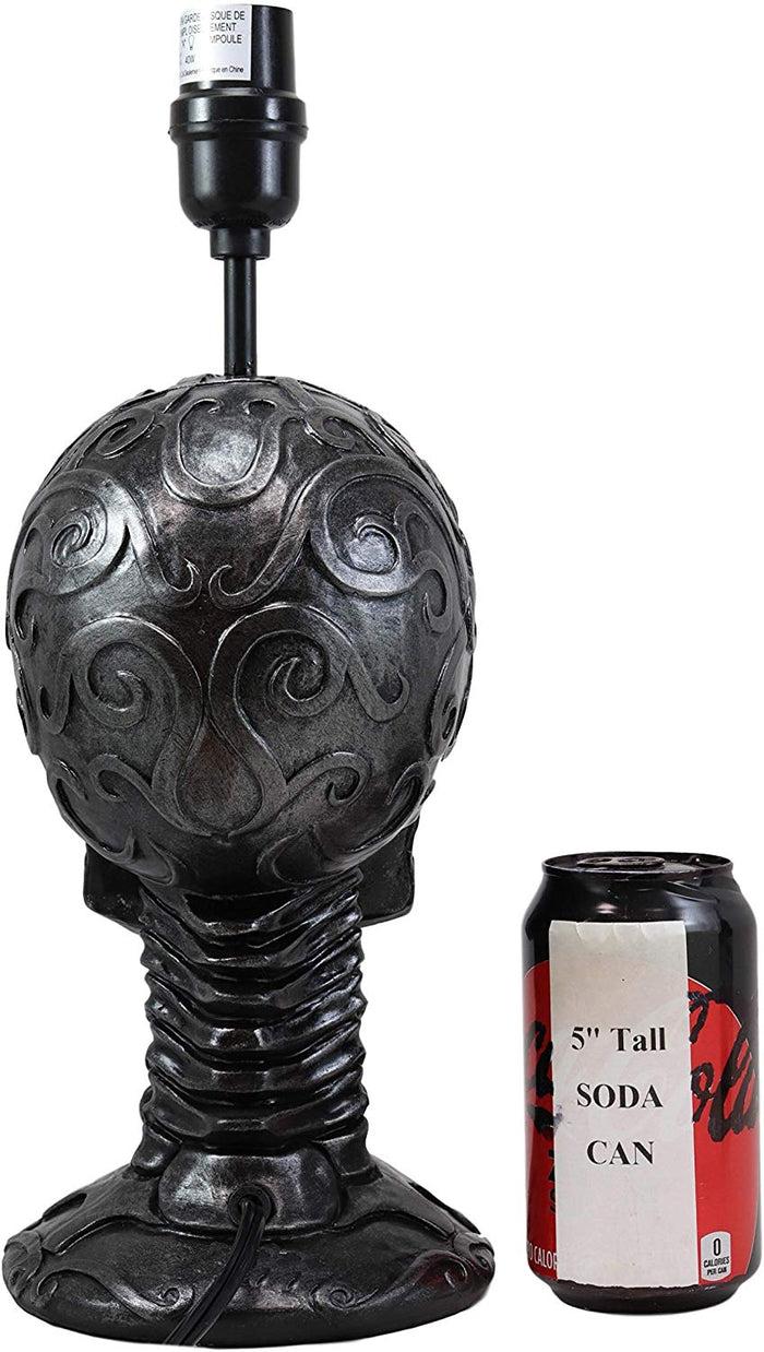 Ebros Gift Celtic Tattoo Knotwork Holy Grail Skull Light Of Wisdom Sculptural Table Lamp