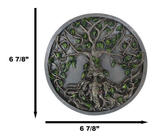Ebros Gift Celtic Tree Man Greenman Tree Of Life Round Wall Decor Plaque Medallion Figurine