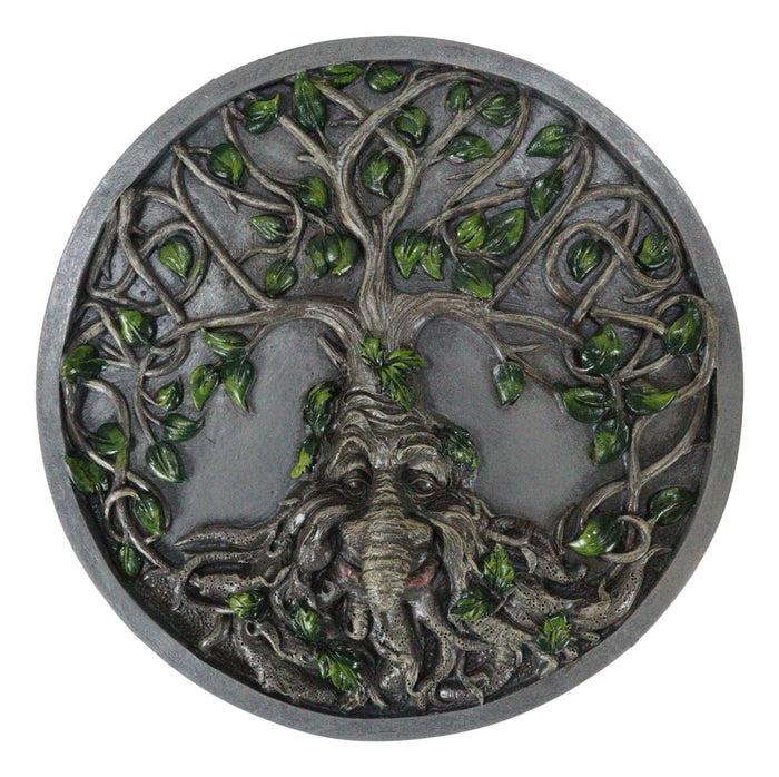 Ebros Gift Celtic Tree Man Greenman Tree Of Life Round Wall Decor Plaque Medallion Figurine