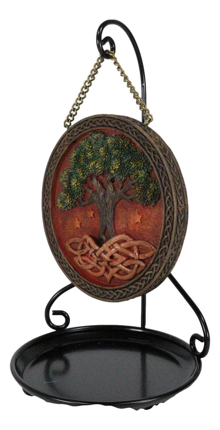 Ebros Gift Celtic Tree Of Life Sacred Knotwork Roots Medallion Backflow Incense Cone Burner