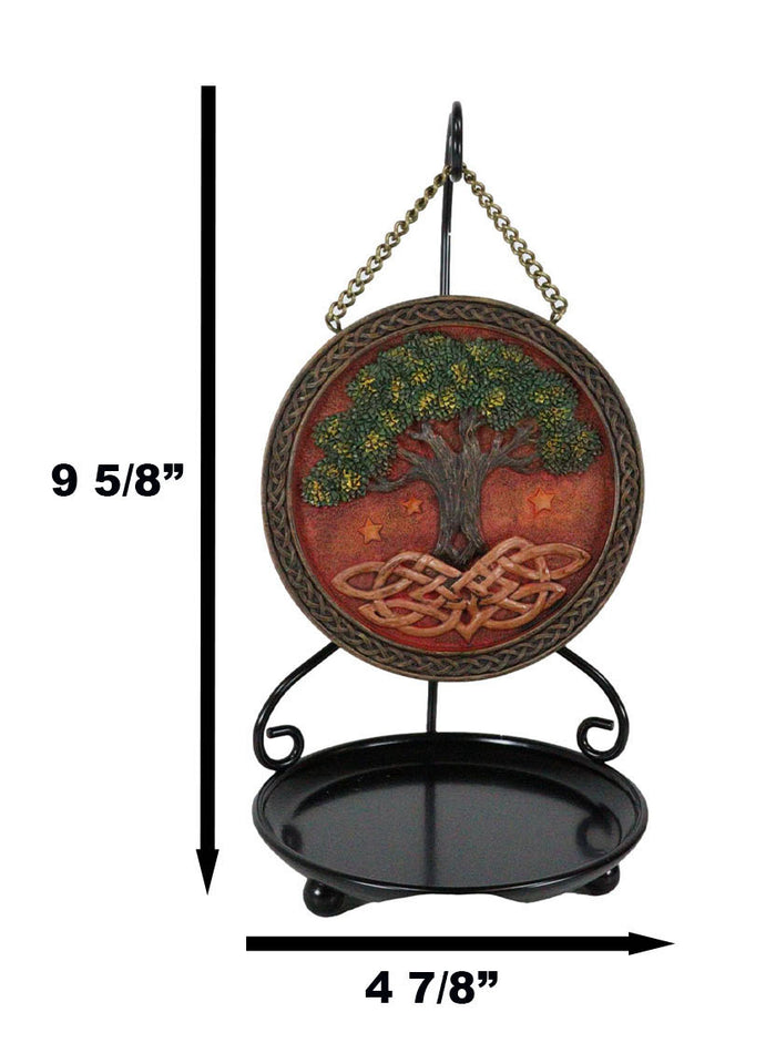 Ebros Gift Celtic Tree Of Life Sacred Knotwork Roots Medallion Backflow Incense Cone Burner