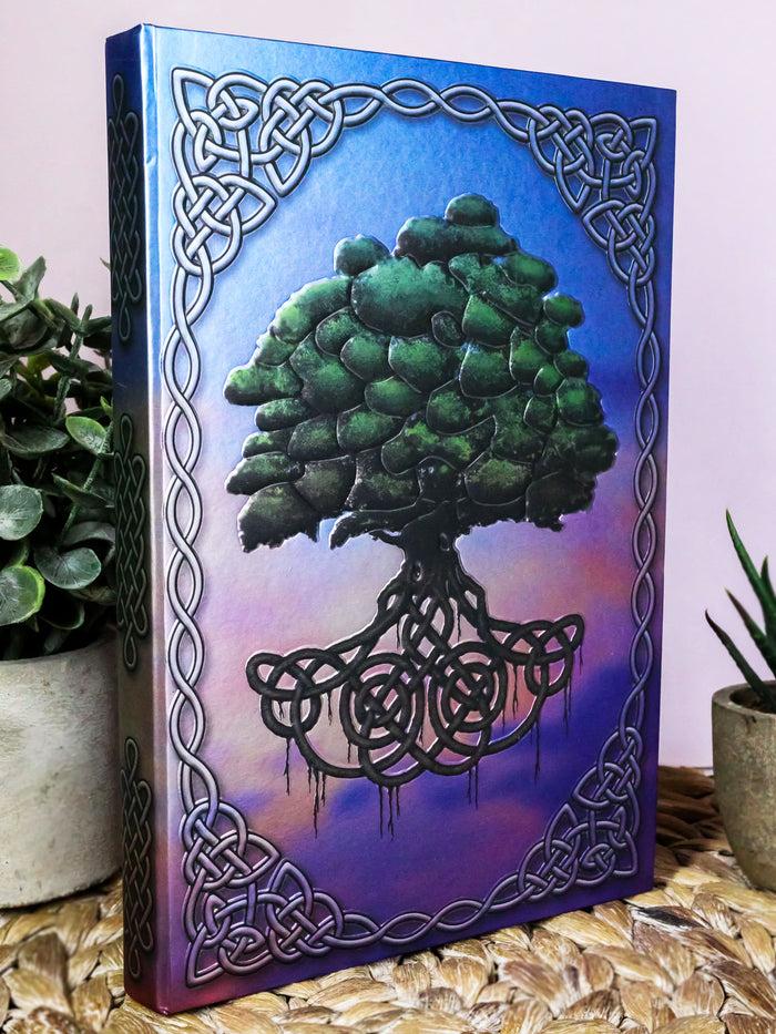 ebros gift Celtic Tree of Life Triskele Trinity Knotwork Embossed Blank Page Journal Book
