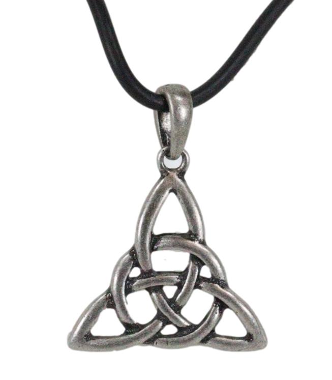 Ebros Gift Celtic Trinity Tribal Knotwork Pendant Medallion Necklace Accessory Jewelry