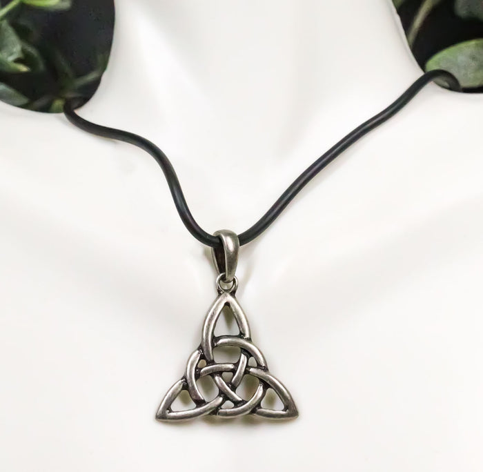 ebros gift Celtic Trinity Tribal Knotwork Pendant Medallion Necklace Accessory Jewelry