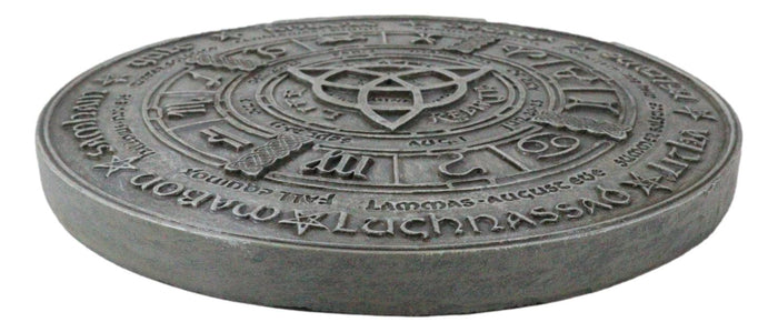 Ebros Gift Celtic Trinity Triquetra Knot With Wicca Symbols Wheel Of The Year Wall Plaque
