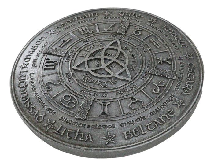 Ebros Gift Celtic Trinity Triquetra Knot With Wicca Symbols Wheel Of The Year Wall Plaque