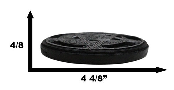 Ebros Gift Celtic Triskele Wicca Sacred Symbols Triple Moon Pentagram Round Incense Holder