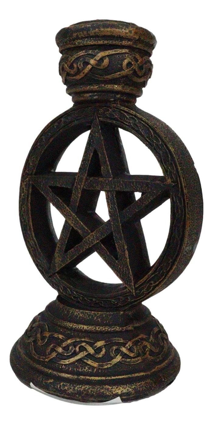 Ebros Gift Celtic Witchcraft Wicca Sacred Pentagram Circle Backflow Incense Burner Figurine