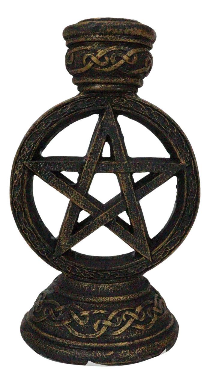 Ebros Gift Celtic Witchcraft Wicca Sacred Pentagram Circle Backflow Incense Burner Figurine