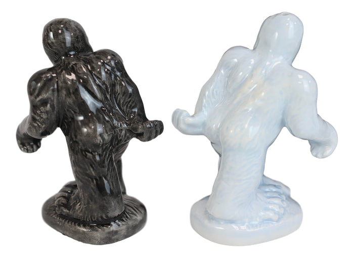 Ebros Gift Ceramic Abominable Snowman Yeti And Bigfoot Salt And Pepper Shakers Figurine Set