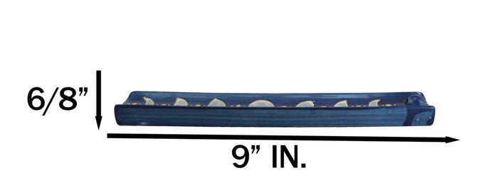 Ebros Gift Ceramic Celestial Astrology Midnight Blue Moon Phase Incense Burner Figurine