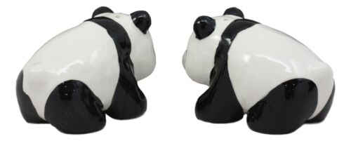 Ebros Gift Ceramic Kissing Giant Panda Bears Salt And Pepper Shakers Holder Figurine Set