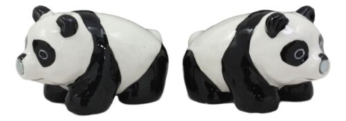 Ebros Gift Ceramic Kissing Giant Panda Bears Salt And Pepper Shakers Holder Figurine Set