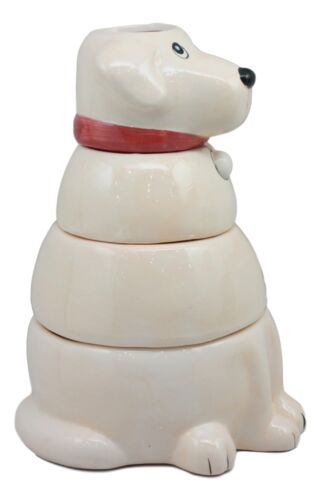 Ebros Gift Ceramic Pedigree Labrador Dog Stackable Measuring Cups Set Of 4 Baking Cooking