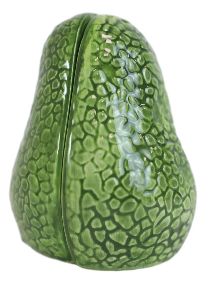 Ebros Gift Ceramic Superfood Hearty Avocado Halves Salt And Pepper Shakers Figurine Set