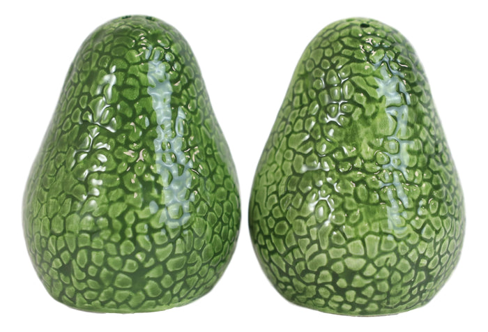 Ebros Gift Ceramic Superfood Hearty Avocado Halves Salt And Pepper Shakers Figurine Set