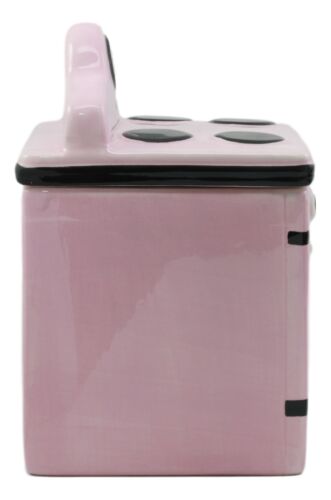Ebros Gift Ceramic Vintage Pink Oven Cookie Jar With Seal Tight Lid Old Fashioned Retro
