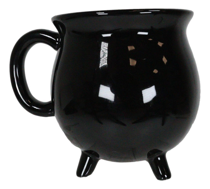 Ebros Gift Ceramic Wicca Hocus Pocus Witch Potion Broil Black Cauldron Mug Cup With Handle