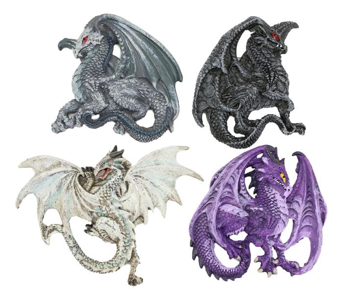 Ebros Gift Checkmate Nightshade Darkside Omega Dragon Refrigerator Fridge Magnets Set Of 4