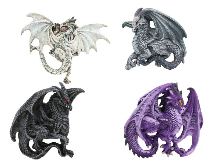 Ebros Gift Checkmate Nightshade Darkside Omega Dragon Refrigerator Fridge Magnets Set Of 4