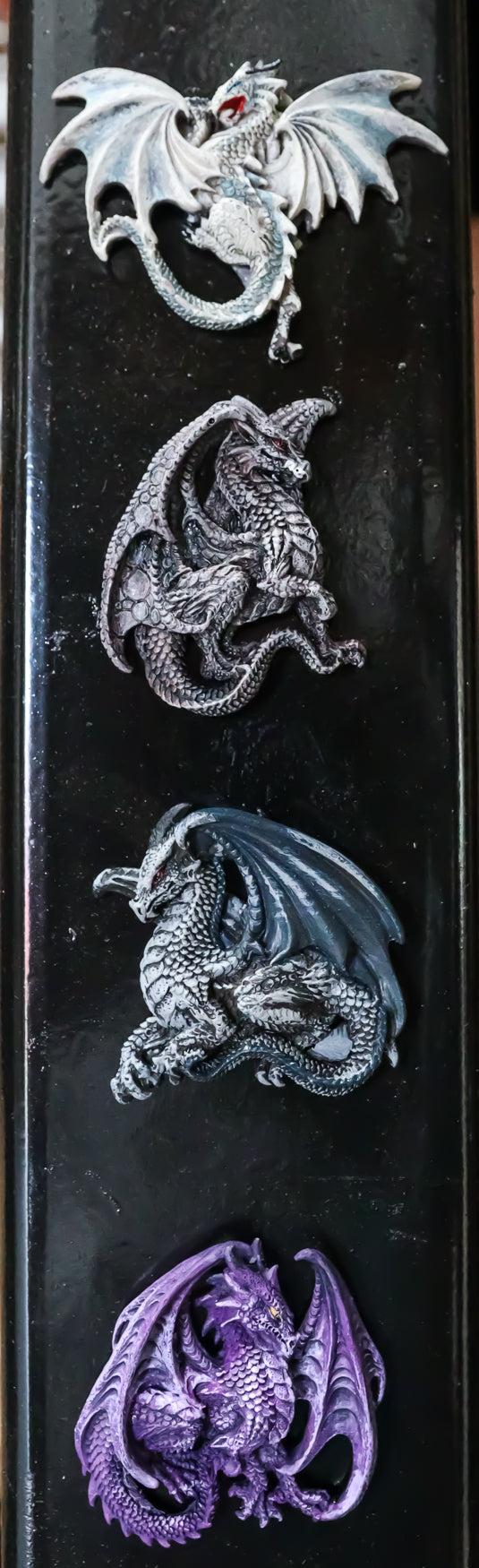 ebros gift Checkmate Nightshade Darkside Omega Dragon Refrigerator Fridge Magnets Set of 4