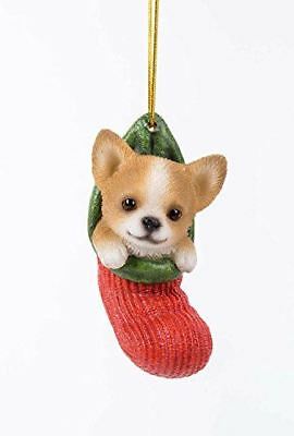 Ebros Gift Chihuahua Puppy Decorative Holiday Festive Christmas Hanging Ornament