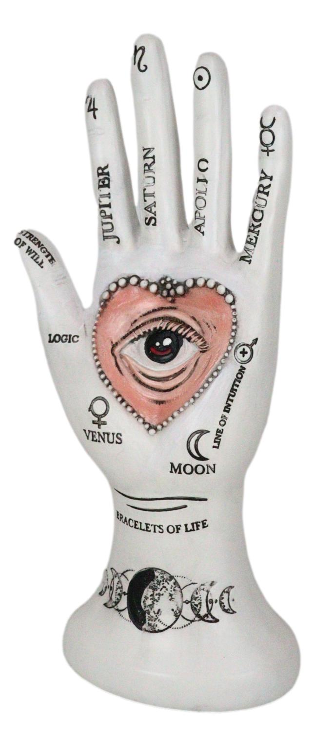 Ebros Gift Chirology Greek Gods And Goddesses Eye Of Providence Heart Palmistry Hand Palm