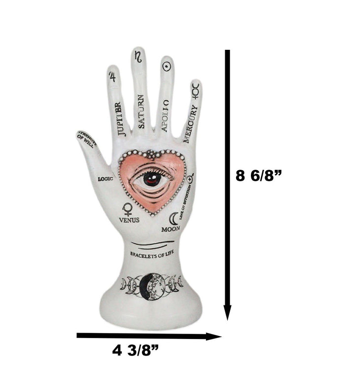 Ebros Gift Chirology Greek Gods And Goddesses Eye Of Providence Heart Palmistry Hand Palm