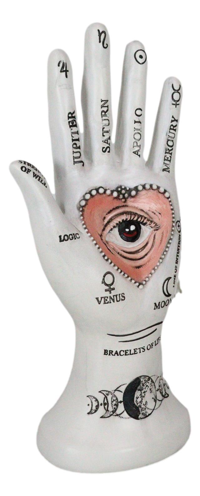 Ebros Gift Chirology Greek Gods And Goddesses Eye Of Providence Heart Palmistry Hand Palm