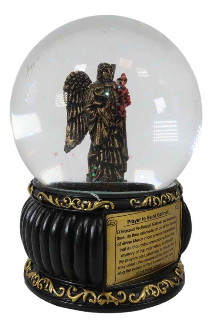 Ebros Gift Christian Holy Archangel Saint Gabriel Messenger Of God Water Globe Figurine