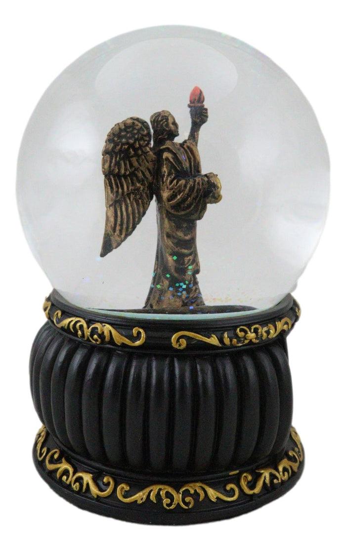 Ebros Gift Christian Holy Archangel Saint Uriel Angel Of Light Glitter Water Globe Figurine
