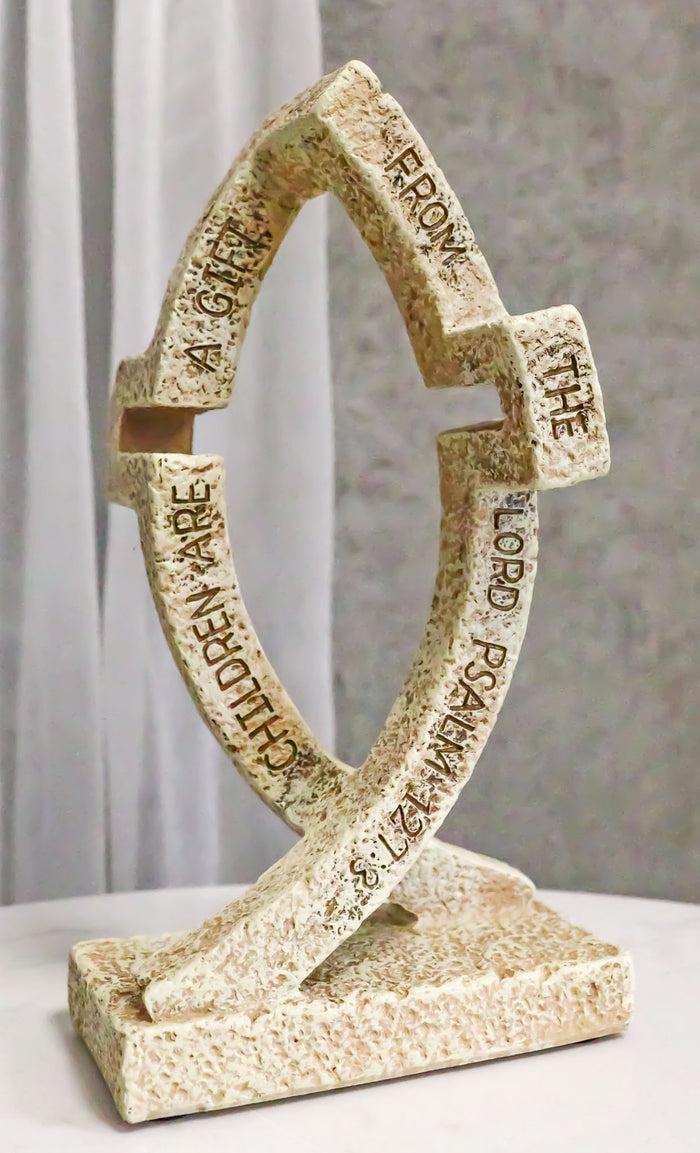 ebros gift Christian Sacred Fish Ichthys 'Children Are A Gift from The Lord' Cross Figurine