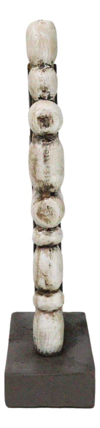Ebros Gift Christian Standing Layered Cross With Rustic Pebble Rocks Faux Wood Finish
