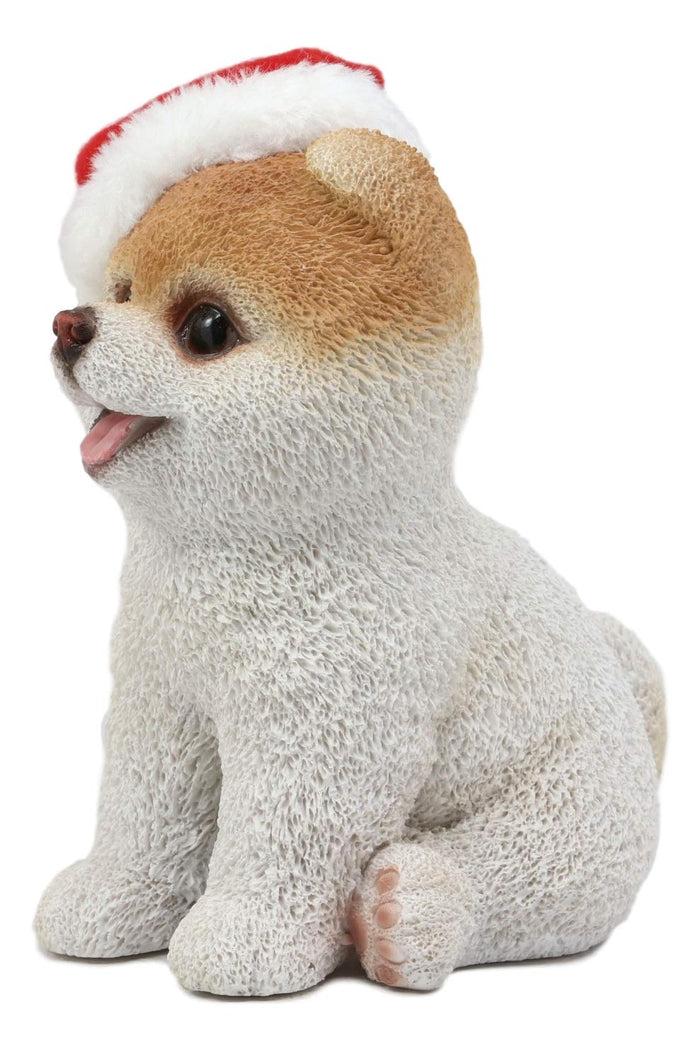 Ebros Gift Christmas Boo The World's Cutest Pomeranian Dog Statue Pet Pal Dogs Collectible