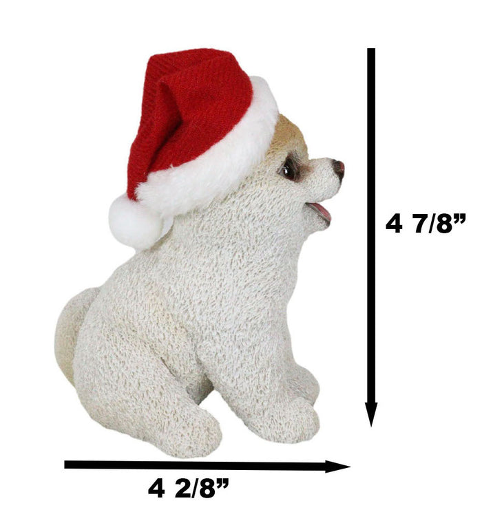 Ebros Gift Christmas Boo The World's Cutest Pomeranian Dog Statue Pet Pal Dogs Collectible