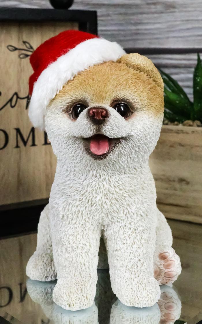 ebros gift Christmas Boo The World's Cutest Pomeranian Dog Statue Pet Pal Dogs Collectible