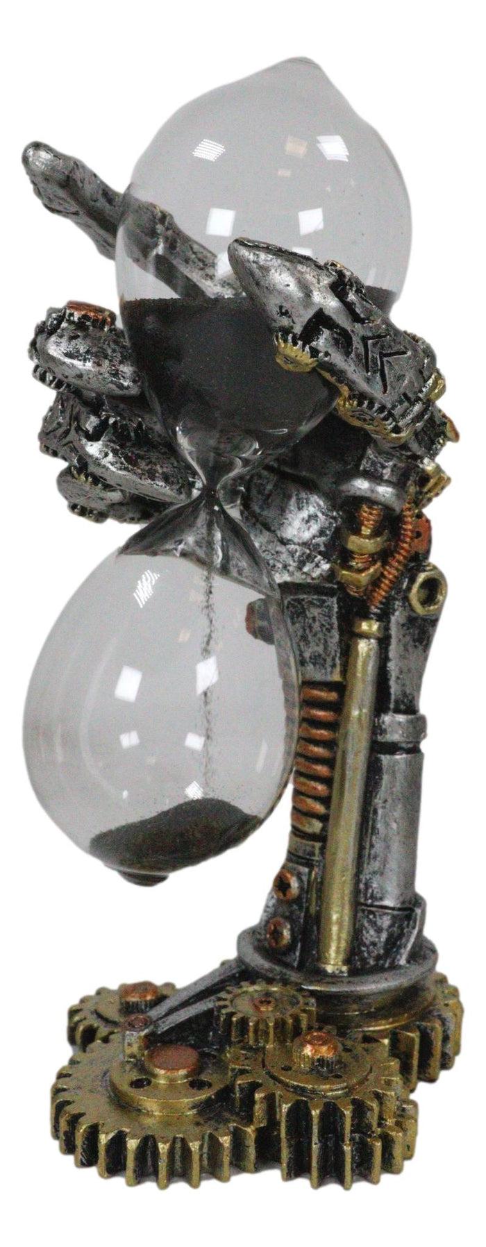 Ebros Gift Chronos Time Warp Steampunk Robotic Cyborg Hand Gearwork Clockwork Sand Timer