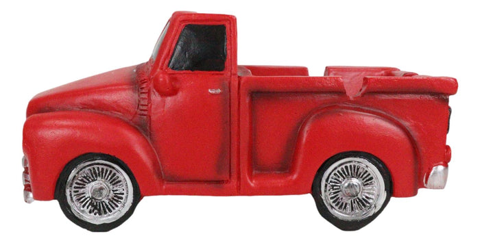 Ebros Gift Classic Vintage Red Pickup Truck Hauling Smokes Cigarette Ashtray Figurine