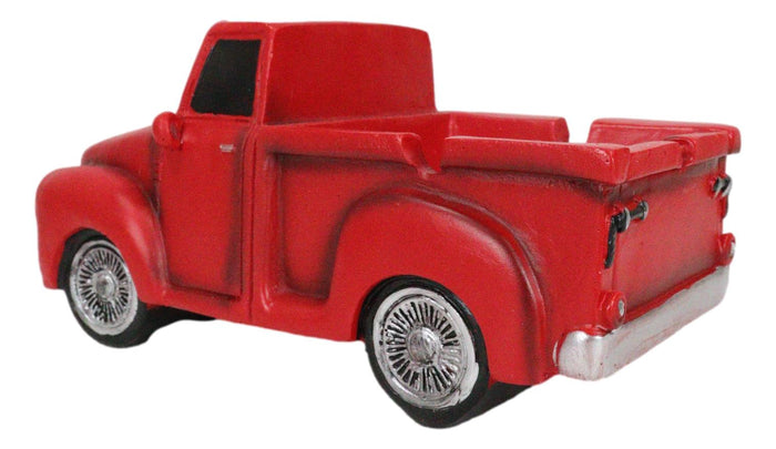 Ebros Gift Classic Vintage Red Pickup Truck Hauling Smokes Cigarette Ashtray Figurine