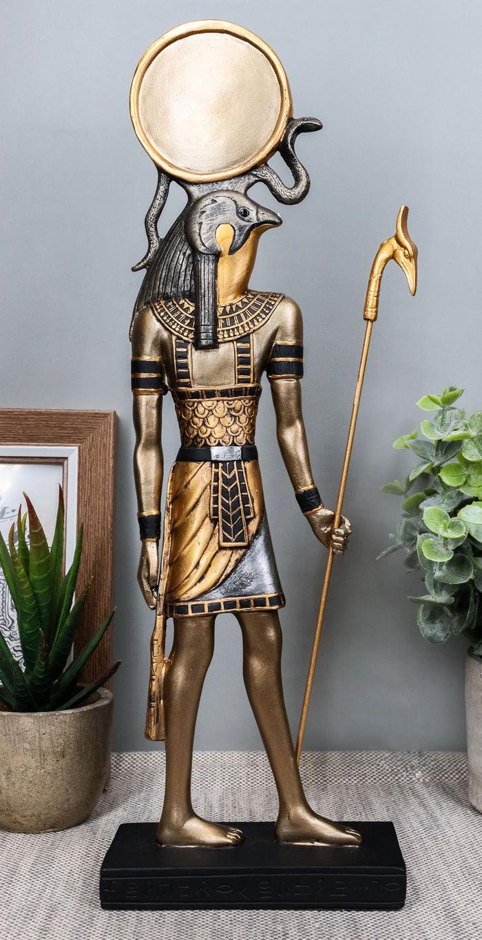 ebros gift Classical Egyptian God of The Sky and Sun Horus Ra With Uraeus Cobra Statue 12"H