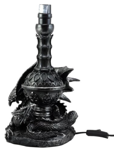 Ebros Gift Climbing Gothic Dragon Desktop Table Lamp Statue Decor With Shade 19"H