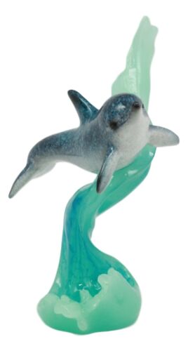 Ebros Gift Coastal Marine Ocean Playful Bottlenose Dolphin Gliding Over Sea Waves Figurine