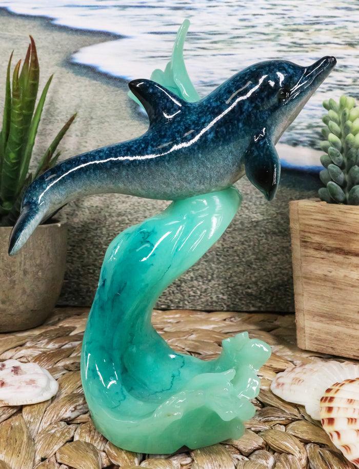 ebros gift Coastal Marine Ocean Playful Bottlenose Dolphin Gliding Over Sea Waves Figurine