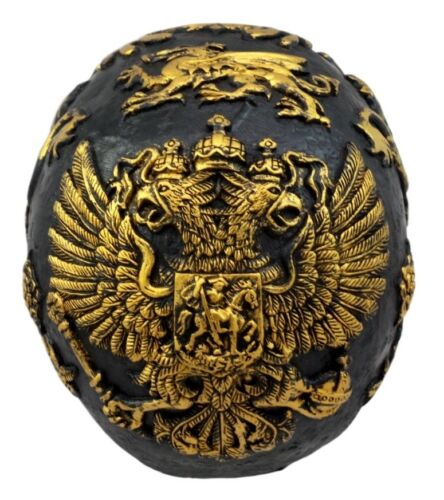 Ebros Gift Coat Of Arms Templar Saint George Skull Figurine Royal Lion Heraldry Le Fleur