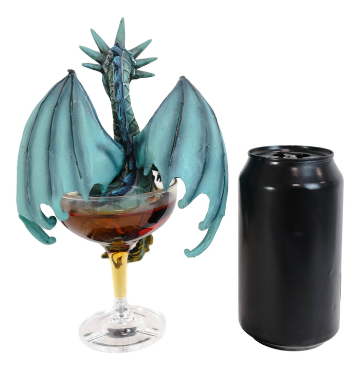 Ebros Gift Cocktail Spirit Drunk Manhattan Liberty Dragon Statue Fantasy Decor Figurine