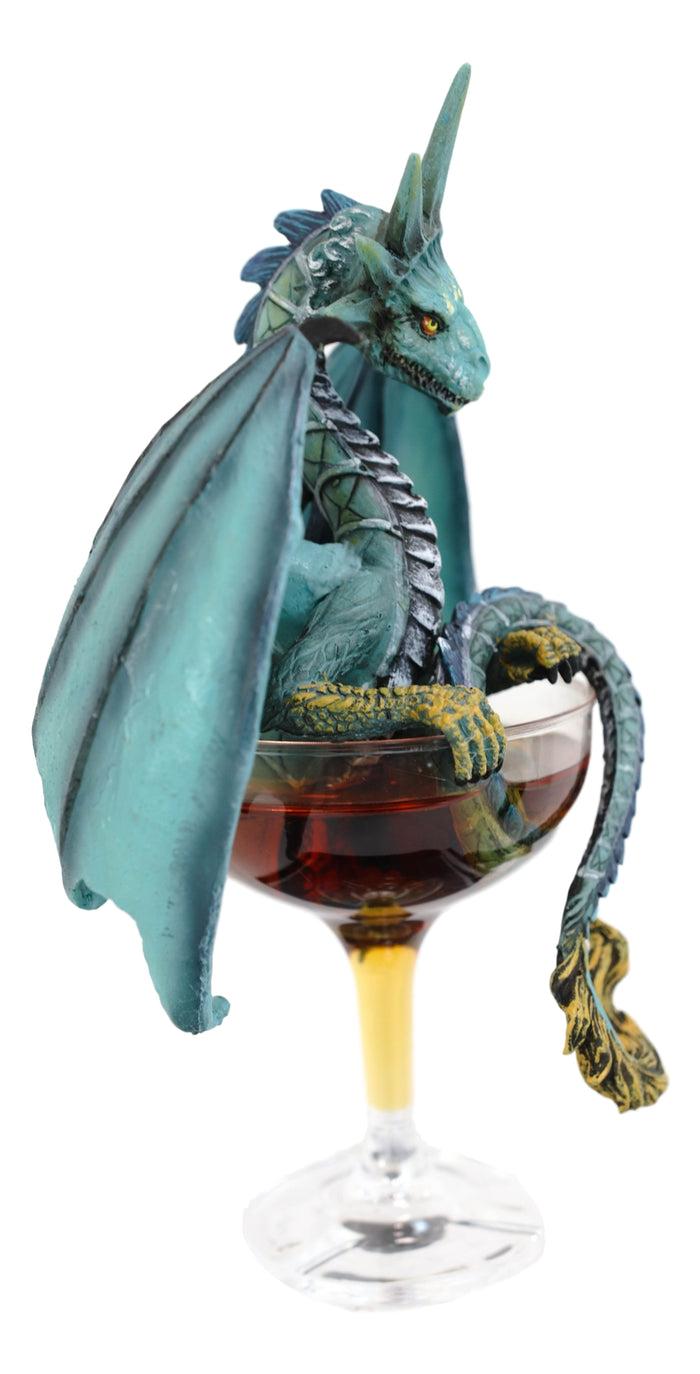 Ebros Gift Cocktail Spirit Drunk Manhattan Liberty Dragon Statue Fantasy Decor Figurine