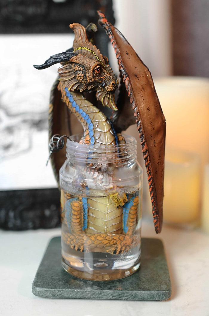 ebros gift Cocktail Spirit Drunken Moonshine Liquor Dragon Statue Fantasy Decor Figurine