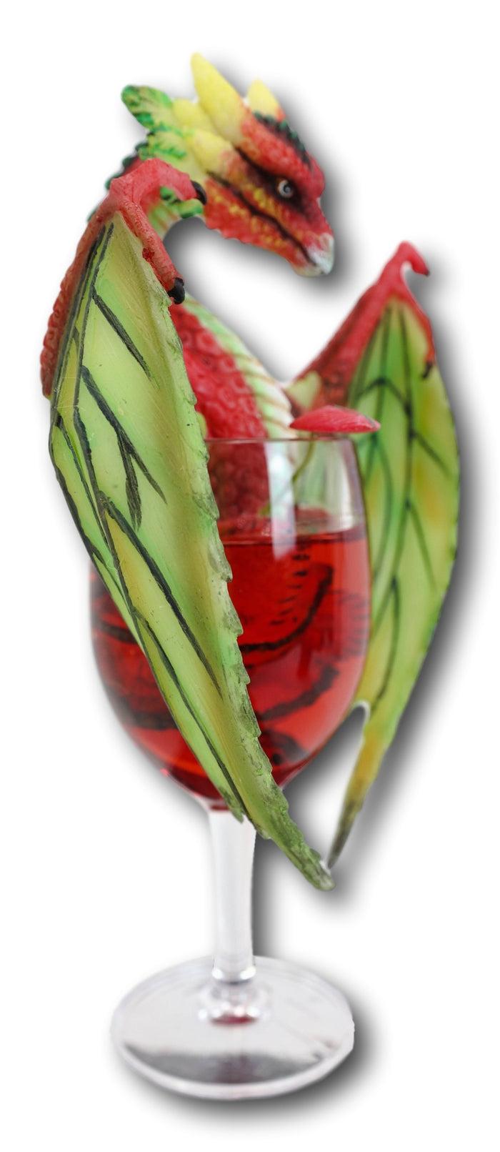 Ebros Gift Cocktail Spirit Drunken Watermelon Daiquiri Dragon Statue Fantasy Decor Figurine